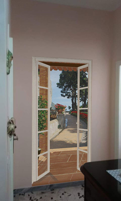 Porta sul porticato e viale fiorito - WS-P240