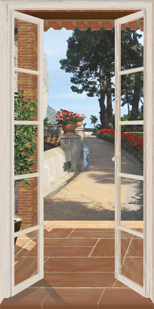 Porta sul porticato e viale fiorito - WS-P240