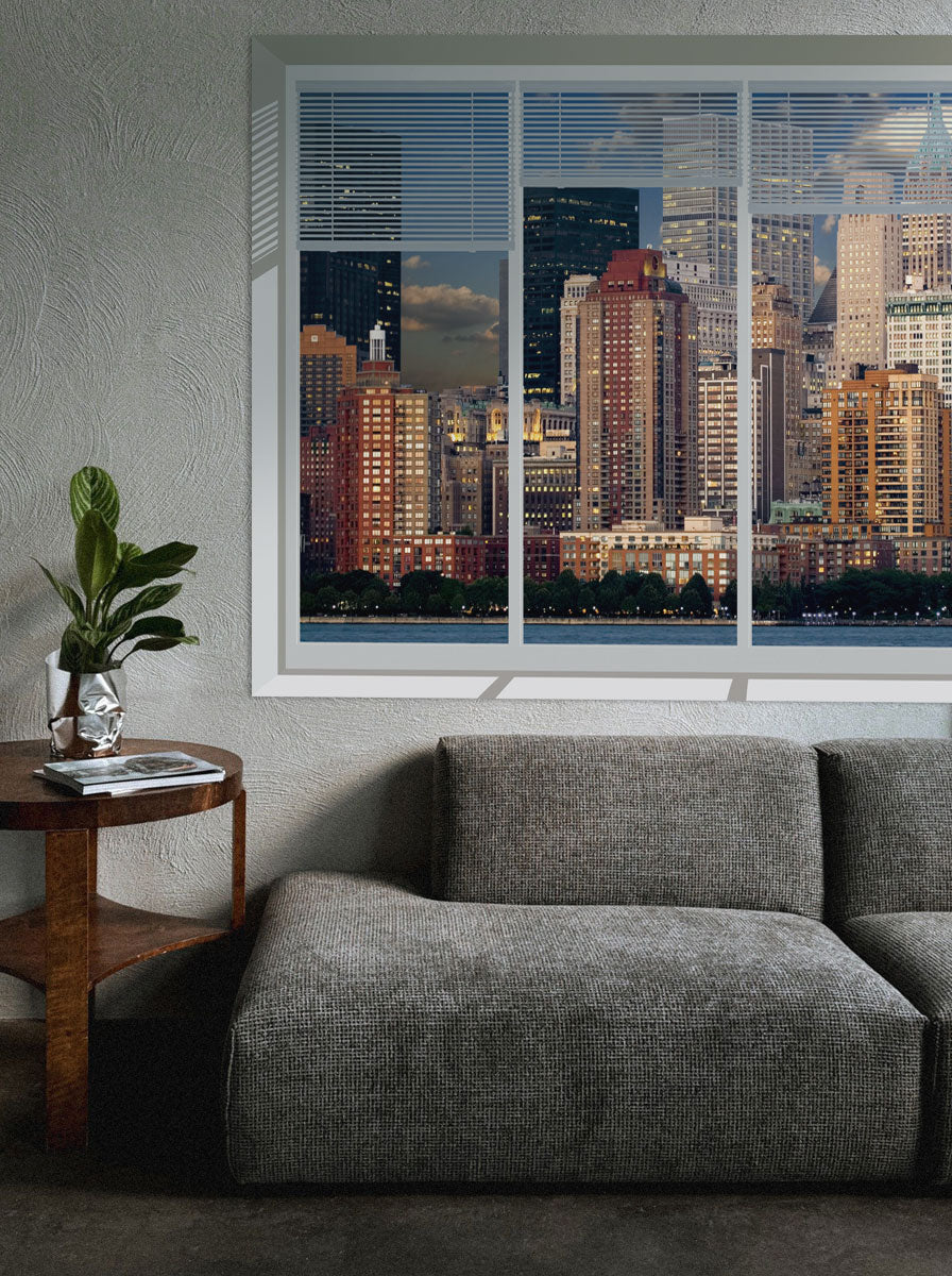 Vetrata su New York di sera - SCG-VETR-149