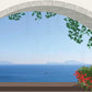 Finestra ad arco sul mare con sfondo Capri - SC-F294