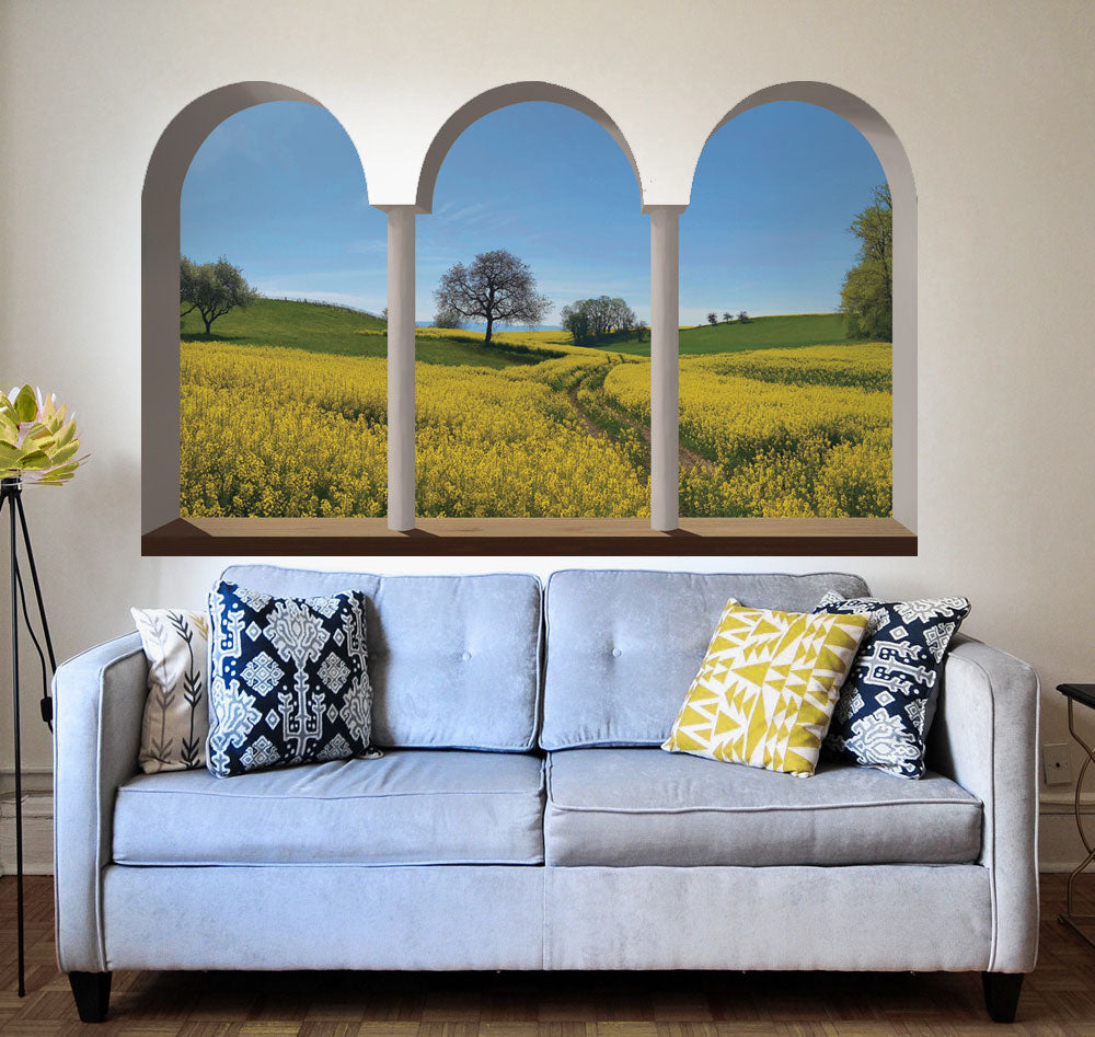 Finestra ad archi in campagna - F587