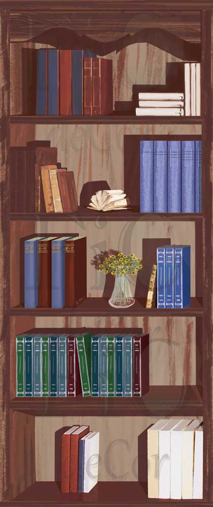 Libreria legno marrone/ciliegio scuro - NG-L26