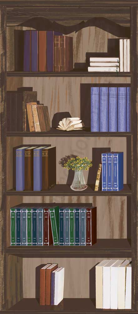 Libreria legno scuro - L45