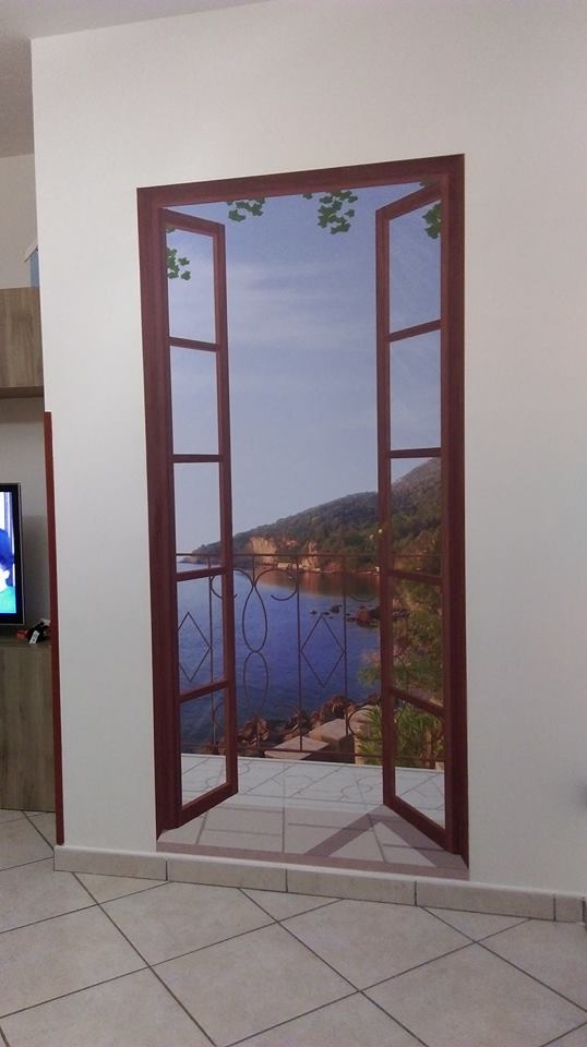 Porta finestra a Scario - P123