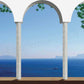 Finestra ad archi sul mare con sfondo Capri - SCG-F522