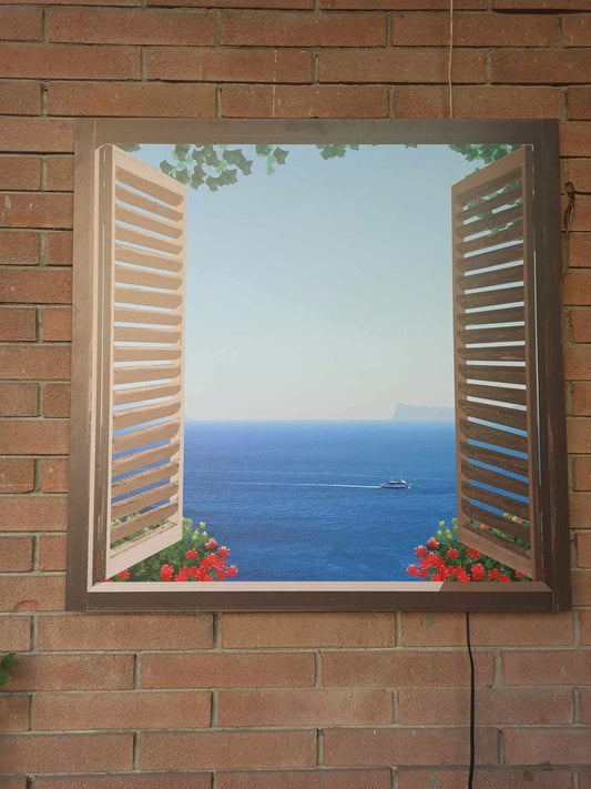 Finestra sul mare con sfondo Capri - SCG-F760