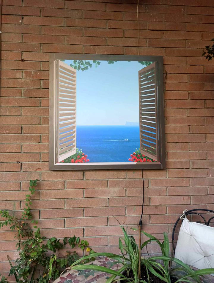 Finestra sul mare con sfondo Capri - SCG-F760