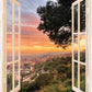 Finestra su Barcellona al tramonto - SCG-F848