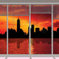 Vetrata su skyline di New York al tramonto - VETR-96